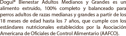 Descripción Adultos medianos y grandes